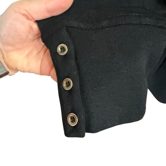 Jane And Delancey Top 2X Black Cowl Neck Button Relaxed Oversized Lagenlook NWT - Picture 4 of 9